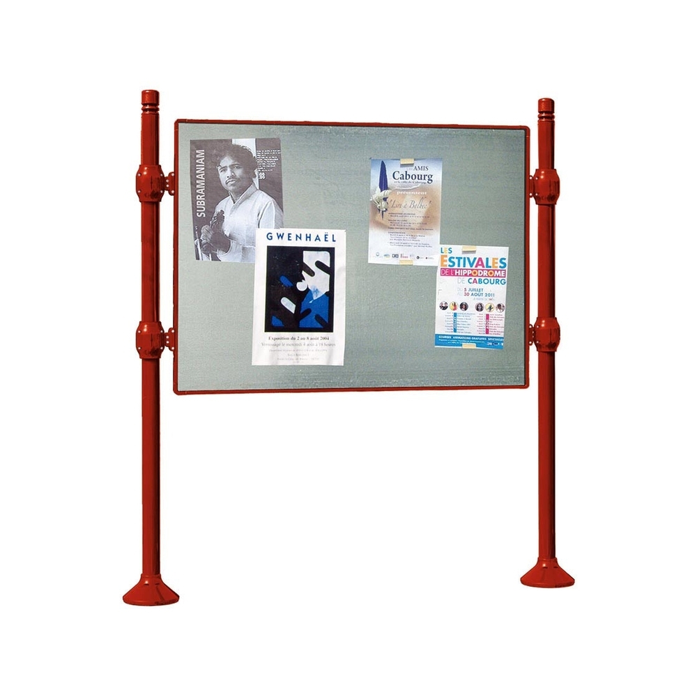 Panneau d'affichage libre City RAL3004 - 1225x1670 - Module initial - Sans bandeau-titre - PROCITY - 591070.3004