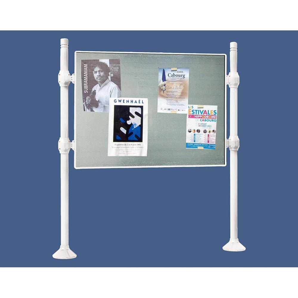 Panneau d'affichage libre City RAL9010 - 1225x1670 - Module initial - Sans bandeau-titre - PROCITY - 591070.9010