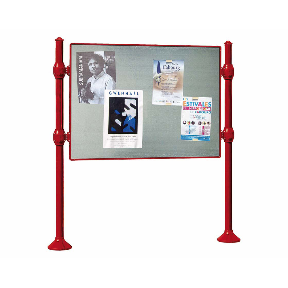 Panneau d'affichage libre Agora RAL3004 - 1225x1670 - Module initial - Sans bandeau-titre - PROCITY - 591071.3004