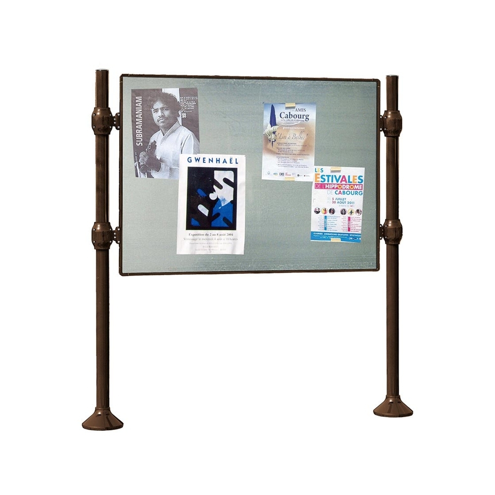 Panneau d'affichage libre Inox brossé RAL8017 - 1225x1670 - Module initial - Sans bandeau-titre - PROCITY - 591079.8017