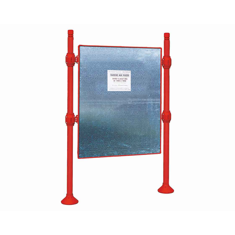 Panneau d'affichage libre City RAL3020 - 1670x1225 - Module initial - Sans bandeau-titre - PROCITY - 591100.3020