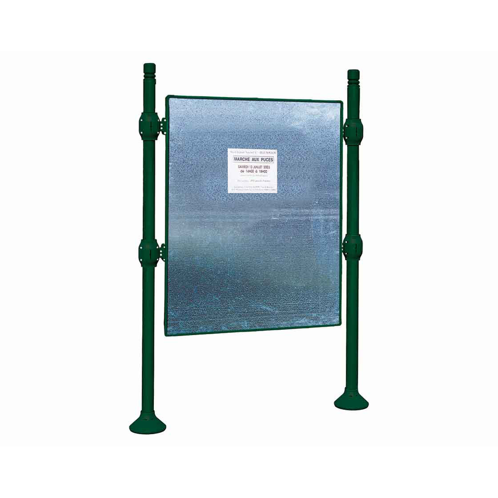 Panneau d'affichage libre City RAL6005 - 1670x1225 - Module initial - Sans bandeau-titre - PROCITY - 591100.6005