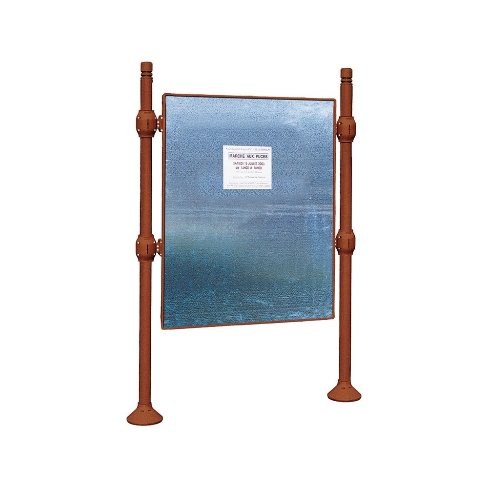 Panneau d'affichage libre City Aspect Corten - 1670x1225 - Module initial - Sans bandeau-titre - PROCITY - 591100.S025