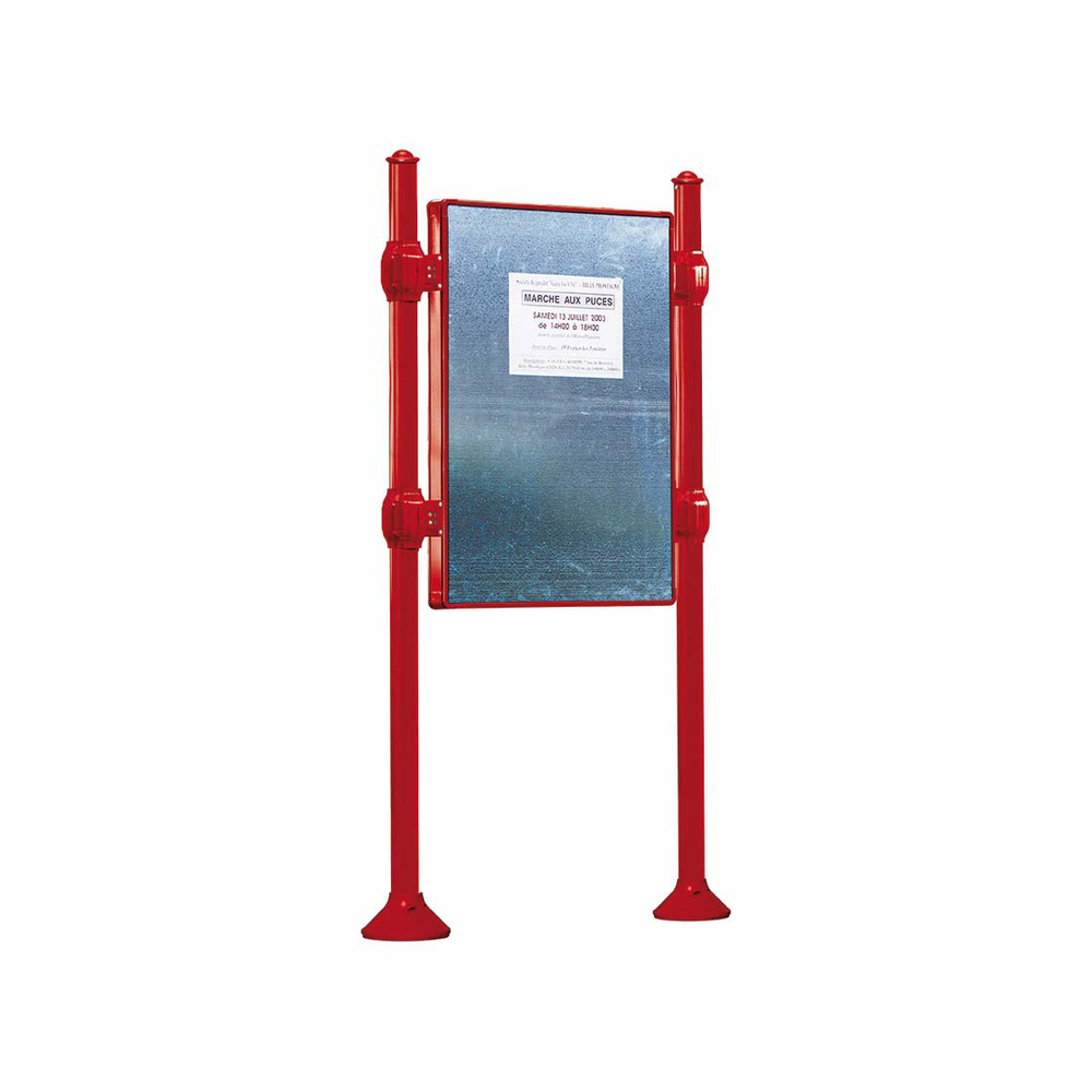 Panneau d'affichage libre Agora RAL3004 - 1670x1225 - Module initial - Sans bandeau-titre - PROCITY - 591101.3004