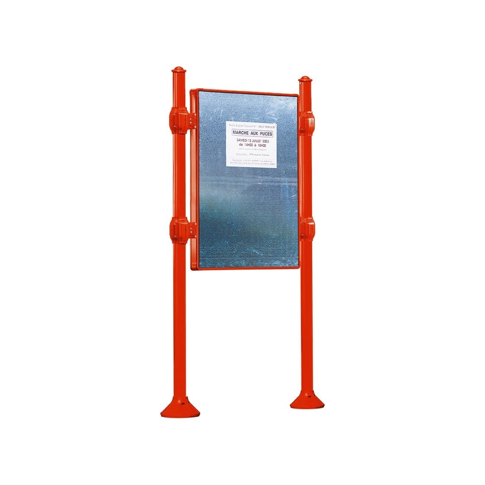 Panneau d'affichage libre Agora RAL3020 - 1670x1225 - Module initial - Sans bandeau-titre - PROCITY - 591101.3020