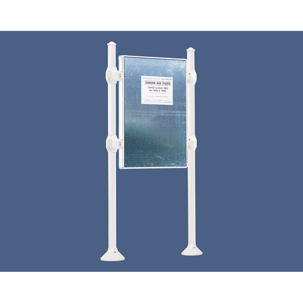 Panneau d'affichage libre Agora RAL9010 - 1670x1225 - Module initial - Sans bandeau-titre - PROCITY - 591101.9010