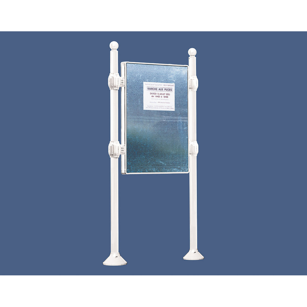 Panneau d'affichage libre Boule RAL9010 - 1670x1225 - Module initial - Sans bandeau-titre - PROCITY - 591102.9010