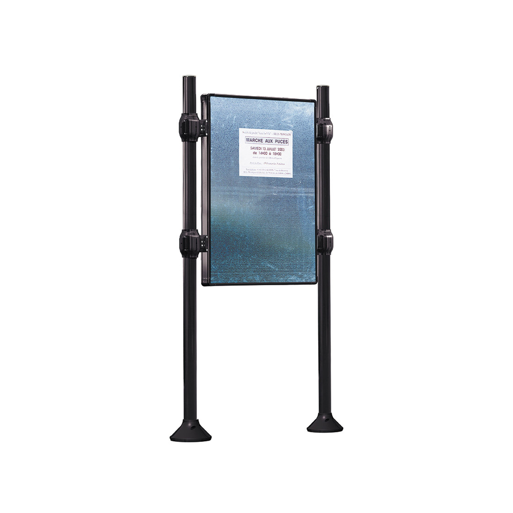 Panneau d'affichage libre Inox brossé RAL9005 - 1670x1225 - Module initial - Sans bandeau-titre - PROCITY - 591109.9005
