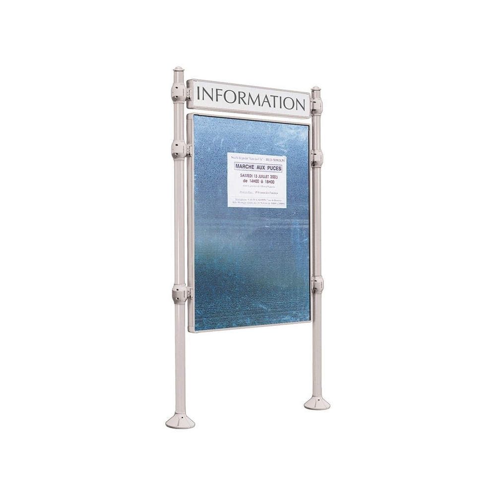 Panneau d'affichage libre Agora RAL7044 - 1225x870 - Module initial - Bandeau-titre - PROCITY - 591161.7044