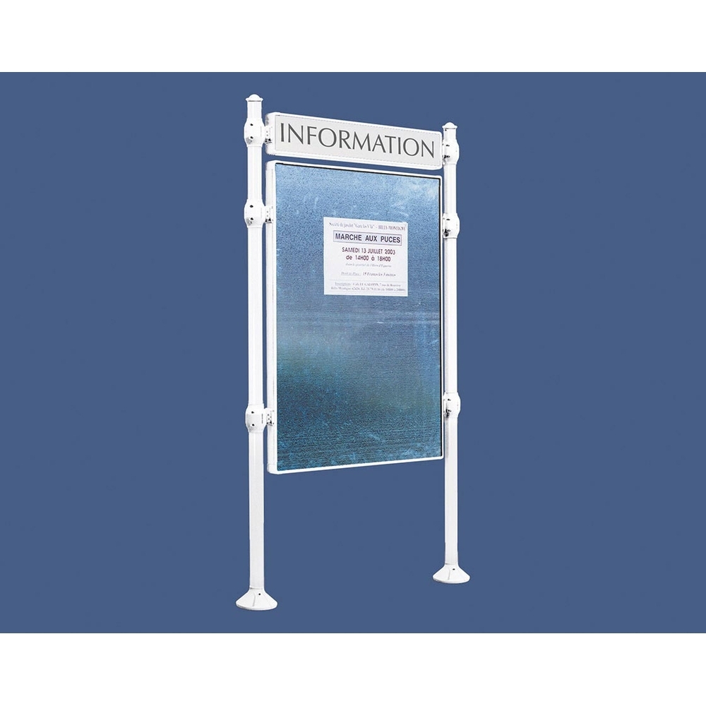 Panneau d'affichage libre Agora RAL9010 - 1225x870 - Module initial - Bandeau-titre - PROCITY - 591161.9010