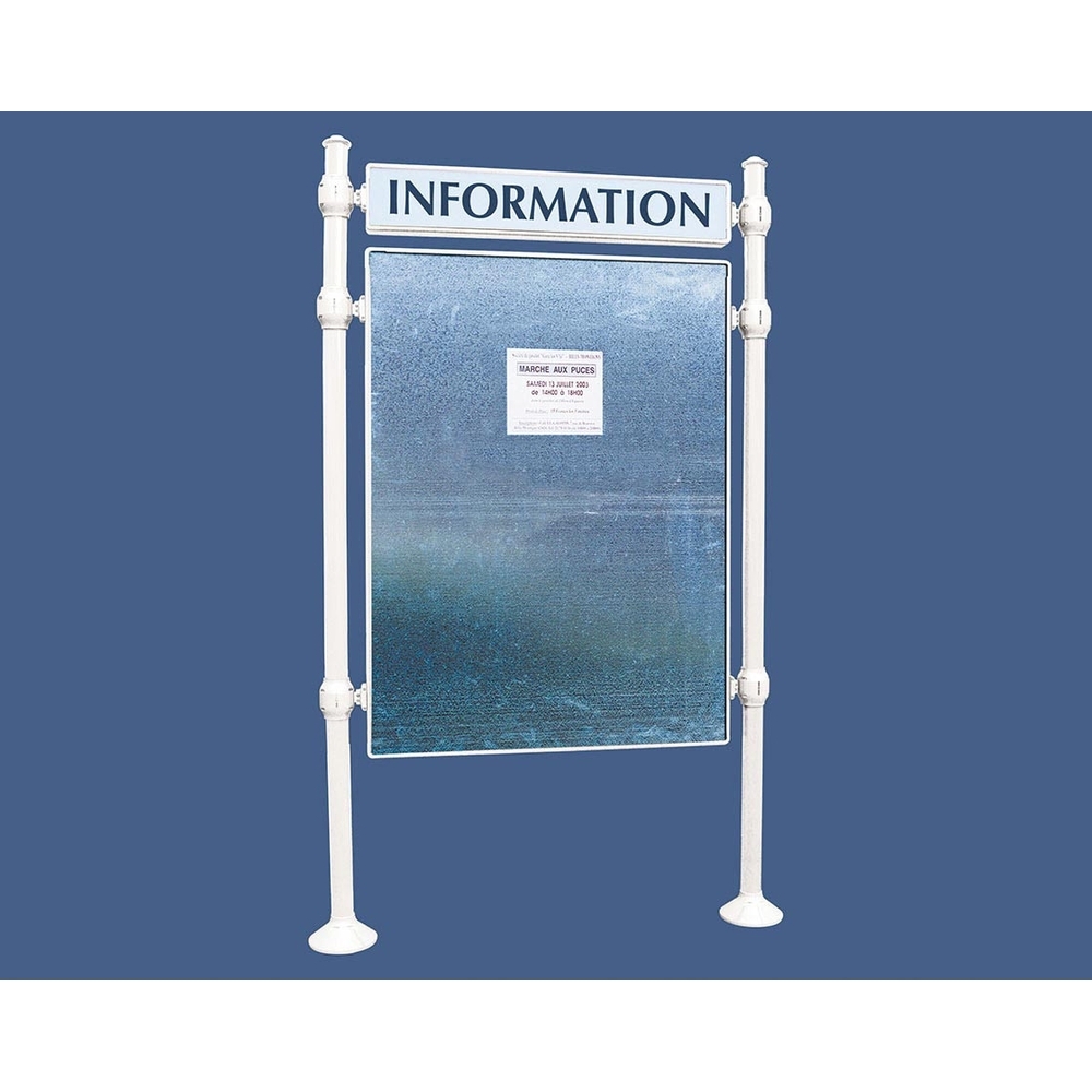 Panneau d'affichage libre Agora RAL9010 - 1670x1225 - Module initial - Bandeau-titre - PROCITY - 591221.9010