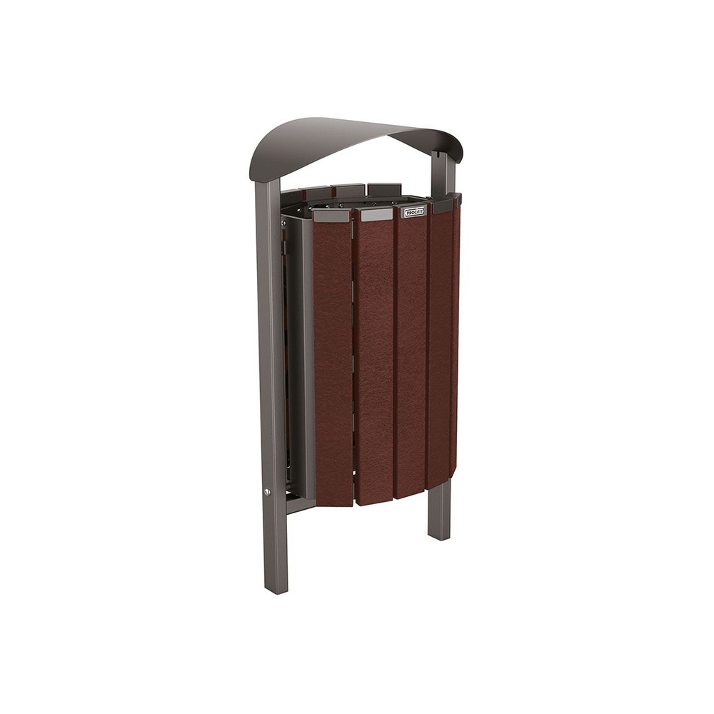 Corbeille Silaos acier et plastique recyclé 50 litres Gris PROCITY - 594143.GPRO
