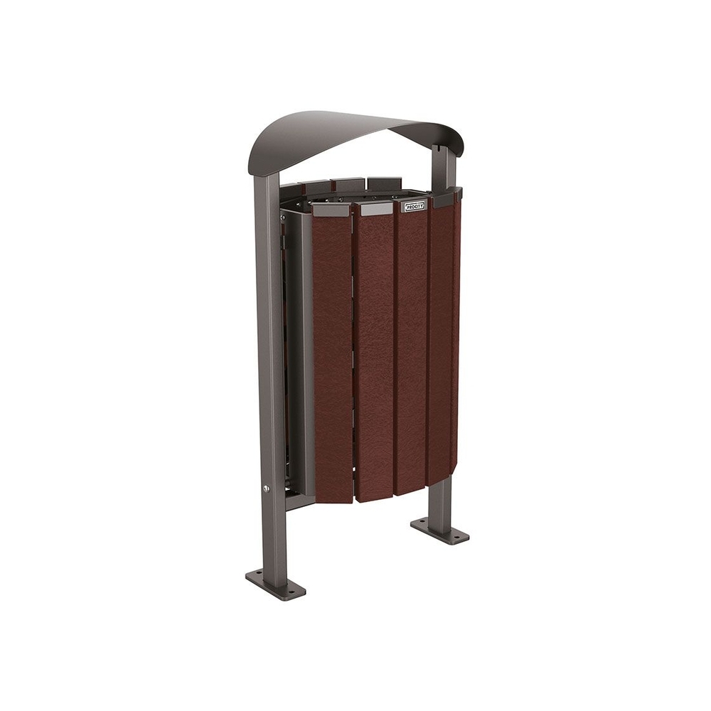 Corbeille Silaos acier et plastique recyclé 50 litres Gris PROCITY - 594153.GPRO