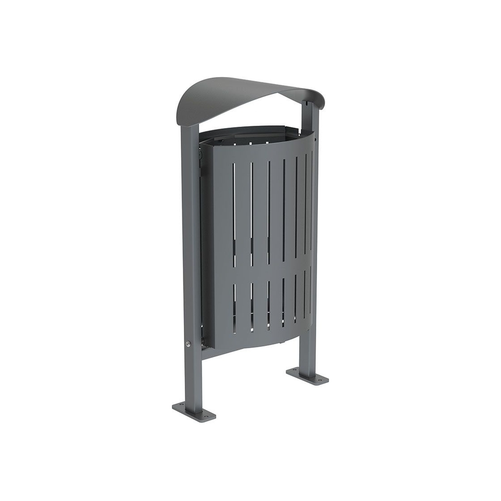 Corbeille Silaos acier 50 litres Gris PROCITY - 594156.GPRO