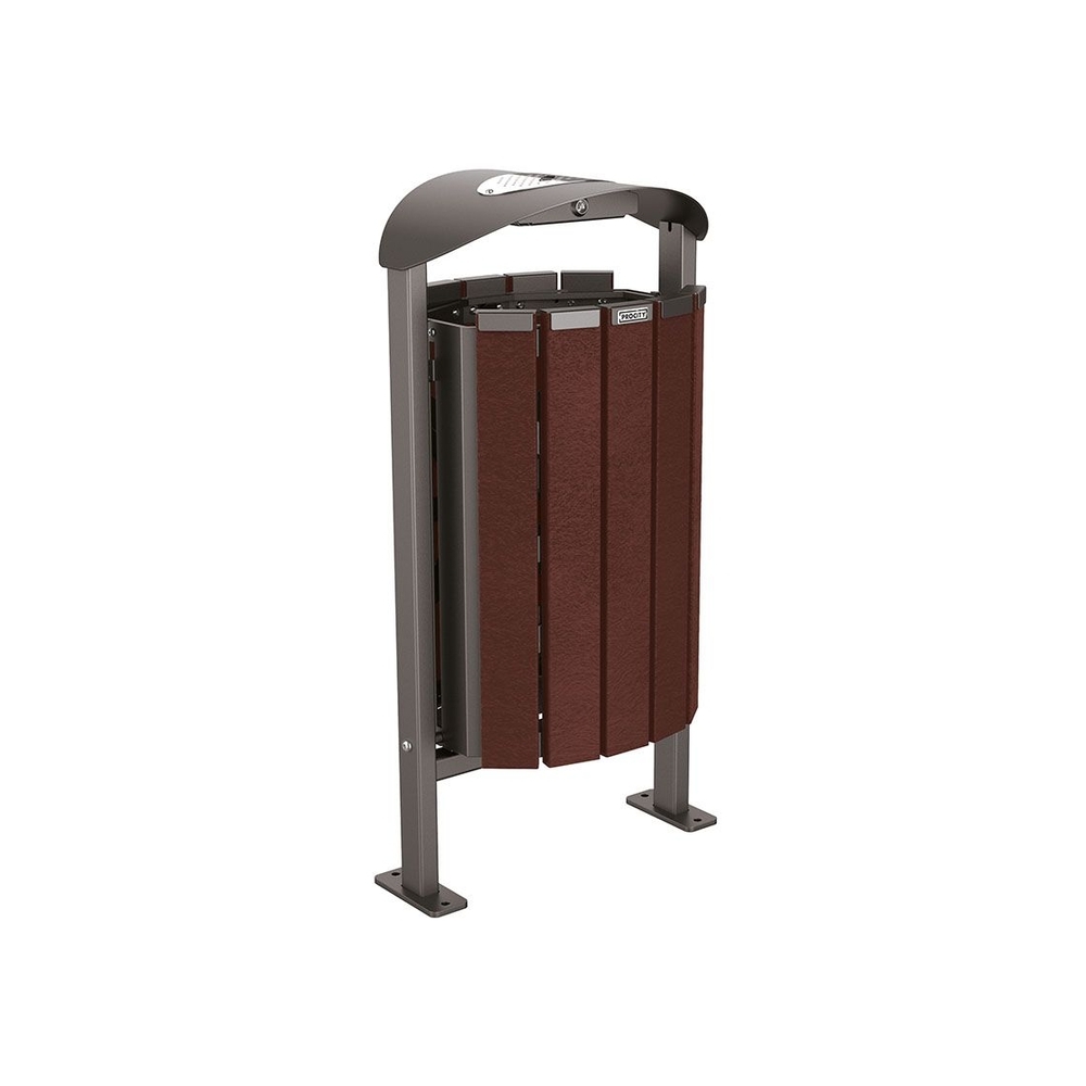 Corbeille Silaos acier et plastique recyclé 50 litres Gris PROCITY - 594159.GPRO