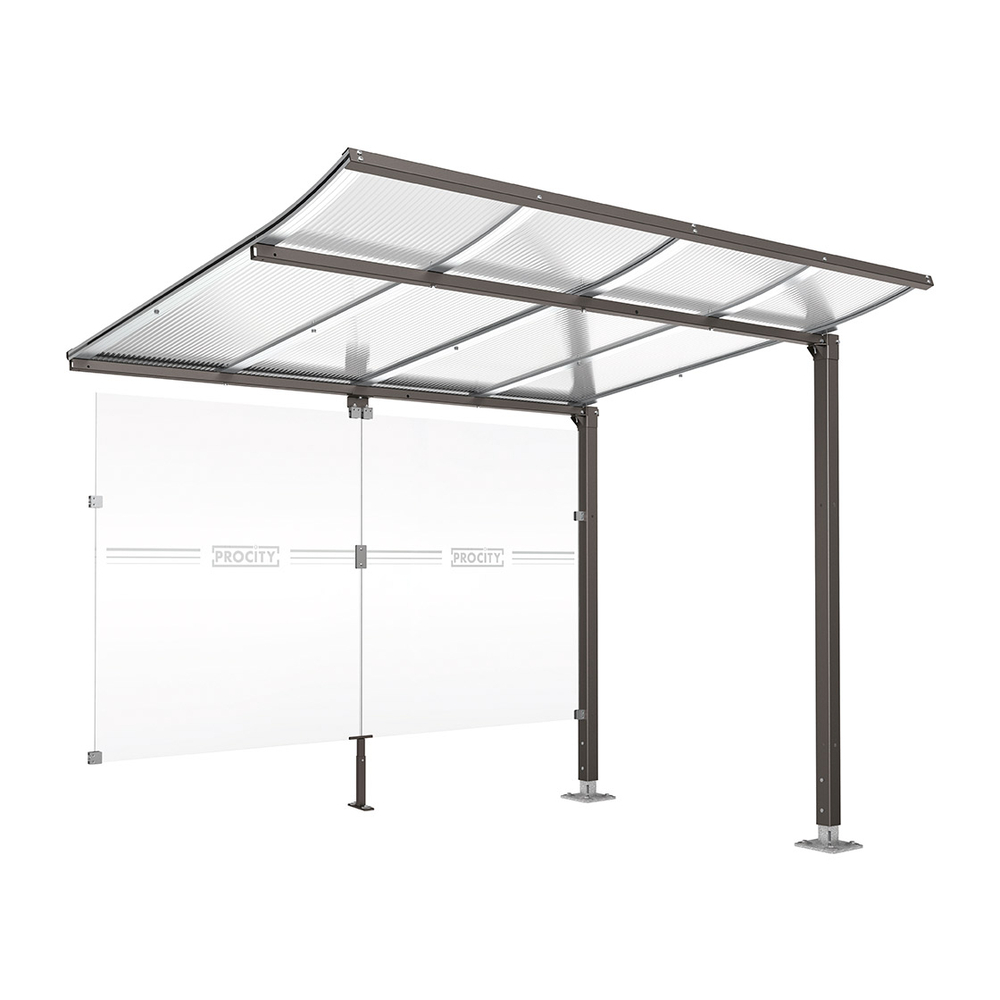 Abri vélos Modulo bardages en verre Gris PROCITY - 599172.GPRO