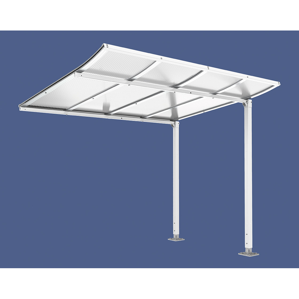 Abri vélos Modulo bardages en verre RAL9010 - compl sans bardage - Sur platines - Prof 2000mm - PROCITY - 599174.9010
