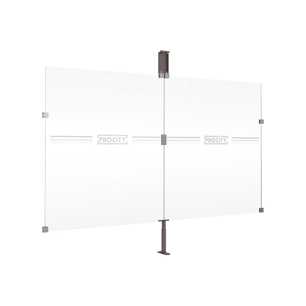 Bardages de fond pour abri vélos Modulo RAL6005 - Bardage de fond - abri initial sur platines - PROCITY - 599176.6005