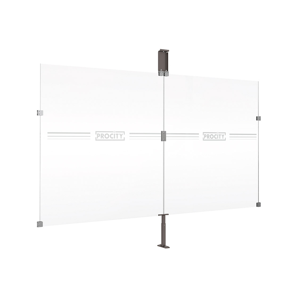 Bardages de fond pour abri vélos Modulo RAL3020 - Bardage de fond - abri complémentaire sur platines - PROCITY - 599177.3020