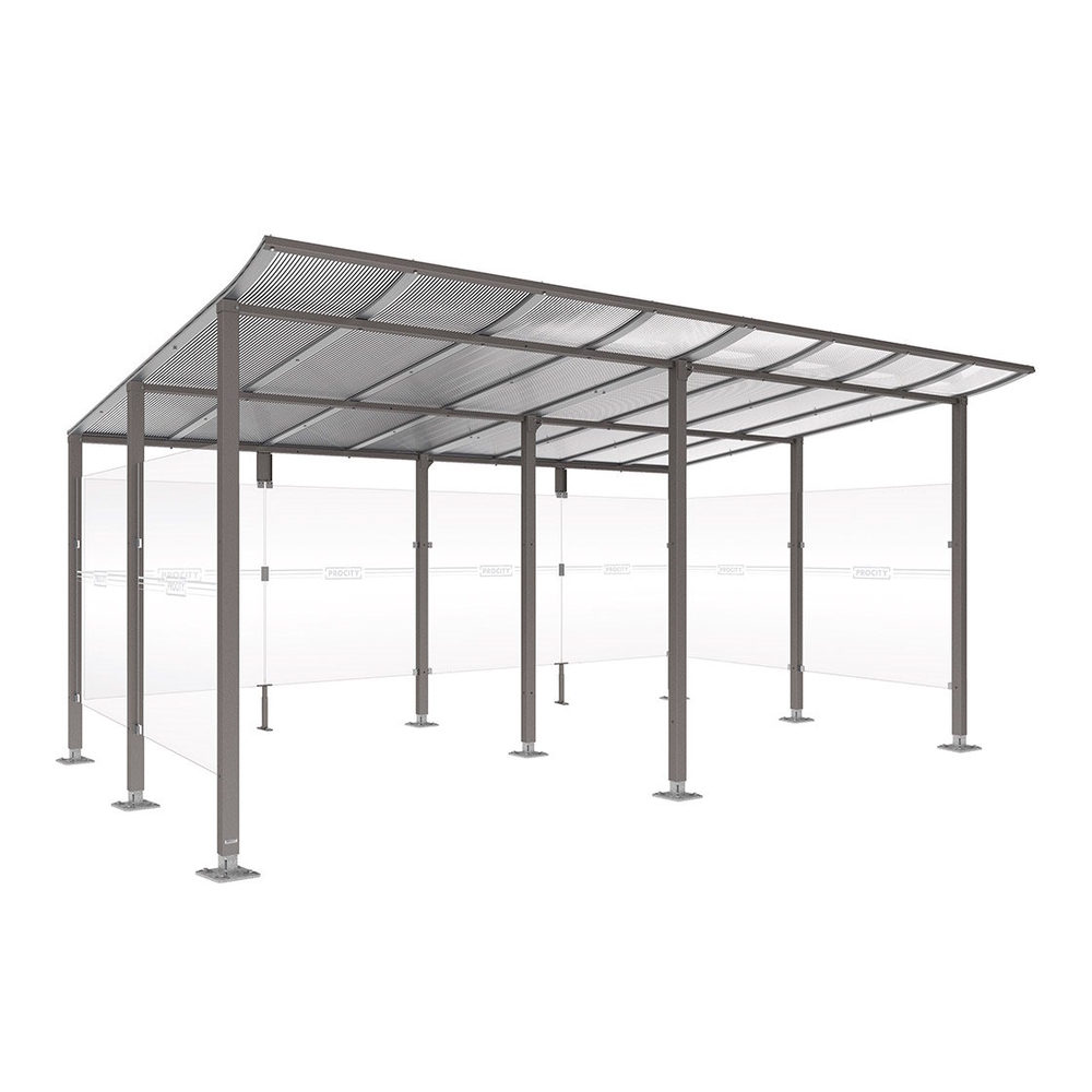 Abri vélos Modulo bardages en verre Gris PROCITY - 599191.GPRO