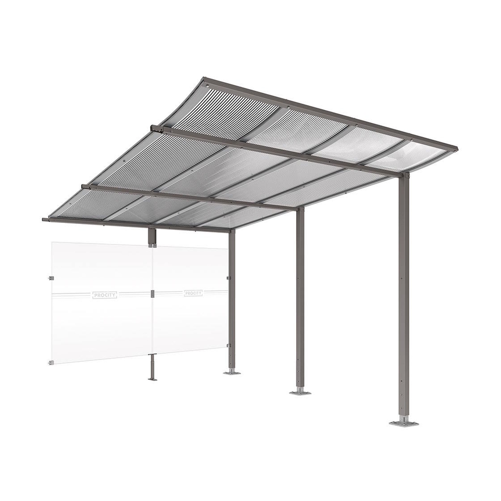 Abri vélos Modulo bardages en verre Gris PROCITY - 599192.GPRO