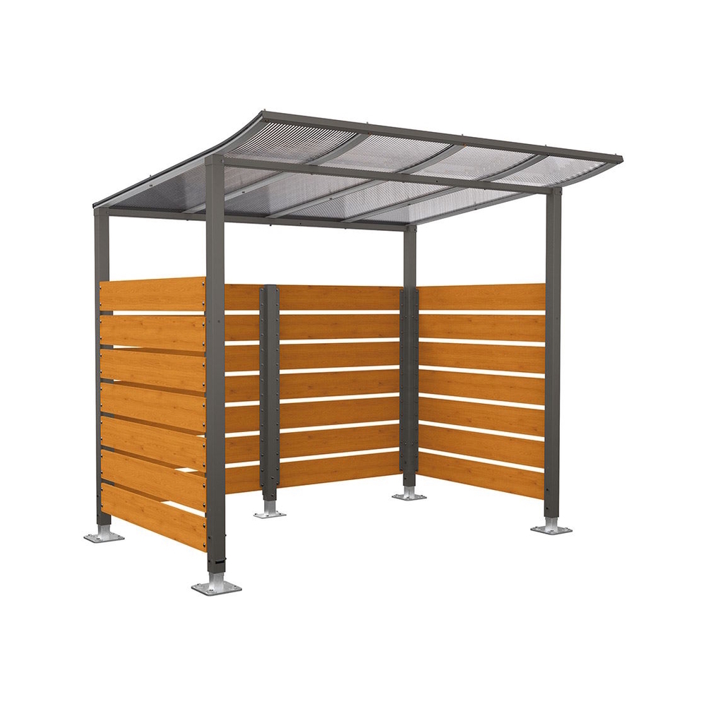 Abri vélos Modulo bardages en stratifié compact Gris PROCITY - 599213.GPRO.CHEC