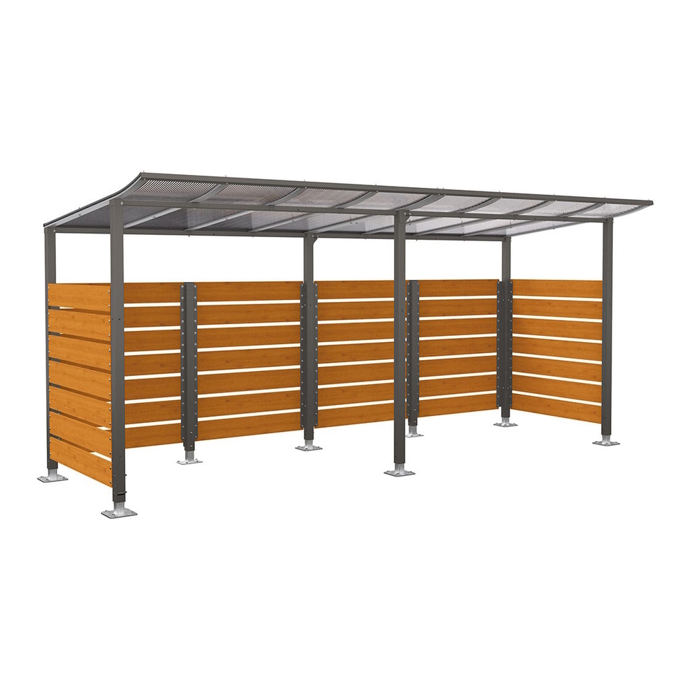 Abri vélos Modulo bardages en stratifié compact Gris PROCITY - 599214.GPRO.CHEC