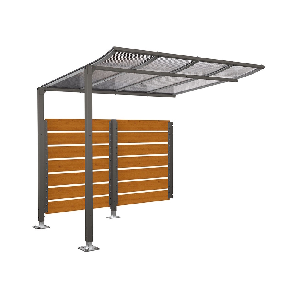 Abri vélos Modulo bardages en stratifié compact Gris PROCITY - 599215.GPRO.CHEC