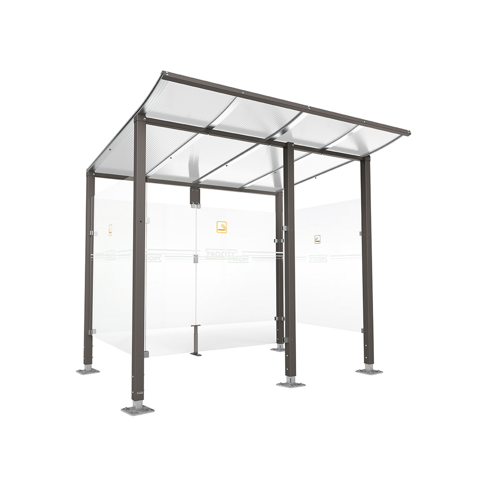 Abri fumeurs Modulo Gris PROCITY - 599570.GPRO