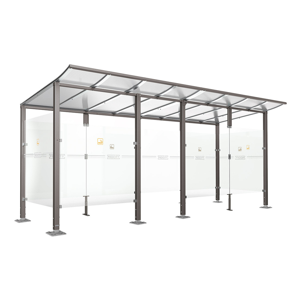 Abri fumeurs Modulo Gris PROCITY - 599571.GPRO