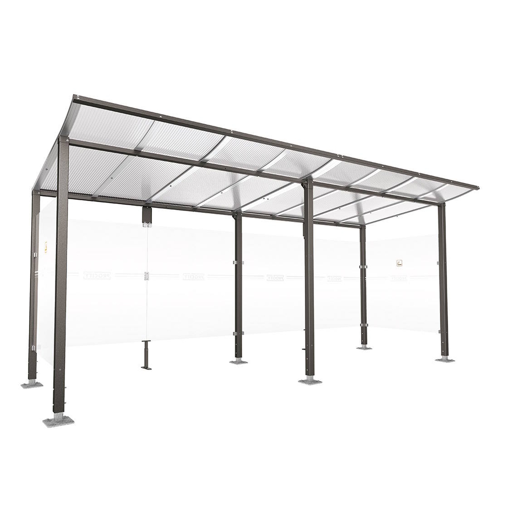 Abri fumeurs Modulo Gris PROCITY - 599573.GPRO