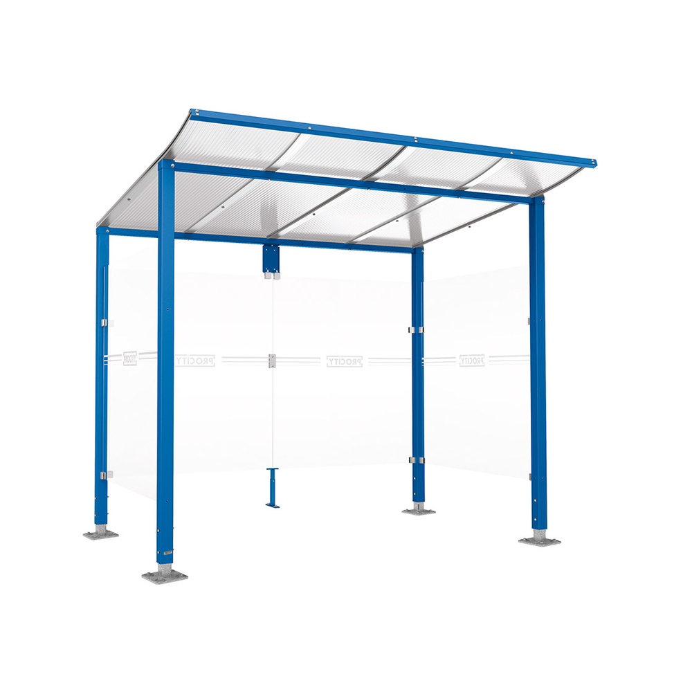 Station bus Modulo RAL5010 - 2500 mm - Deux bardages latéraux - Sur platines - PROCITY - 599670.5010
