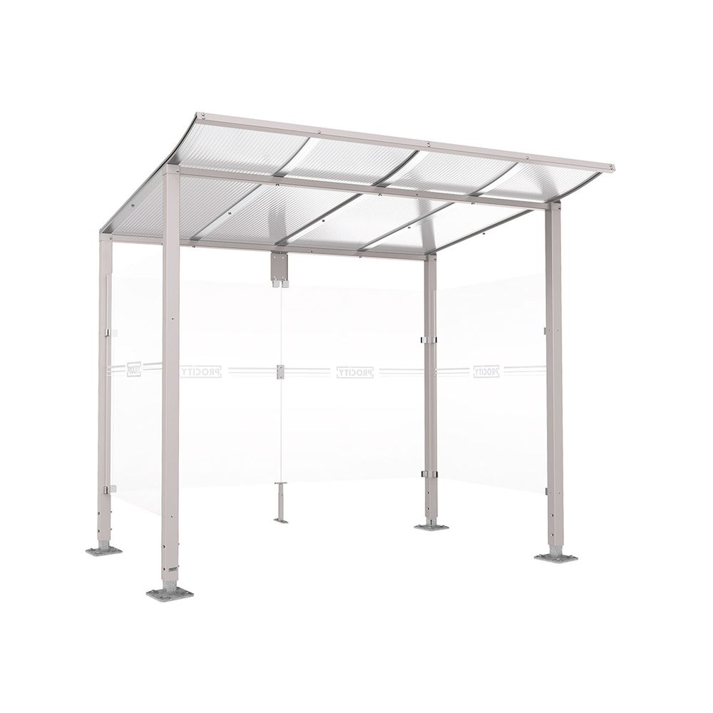 Station bus Modulo RAL7044 - 2500 mm - Deux bardages latéraux - Sur platines - PROCITY - 599670.7044