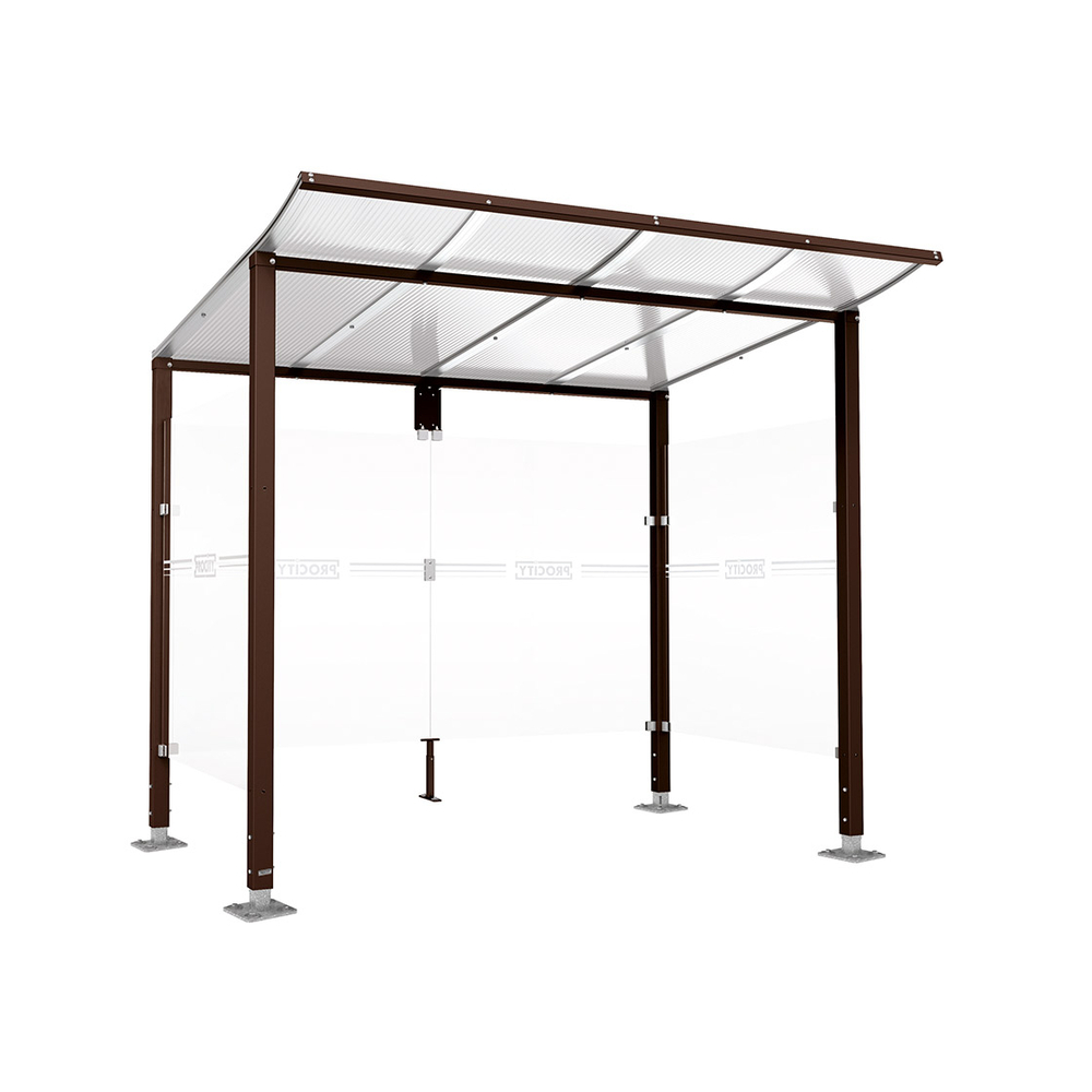 Station bus Modulo RAL8017 - 2500 mm - Deux bardages latéraux - Sur platines - PROCITY - 599670.8017