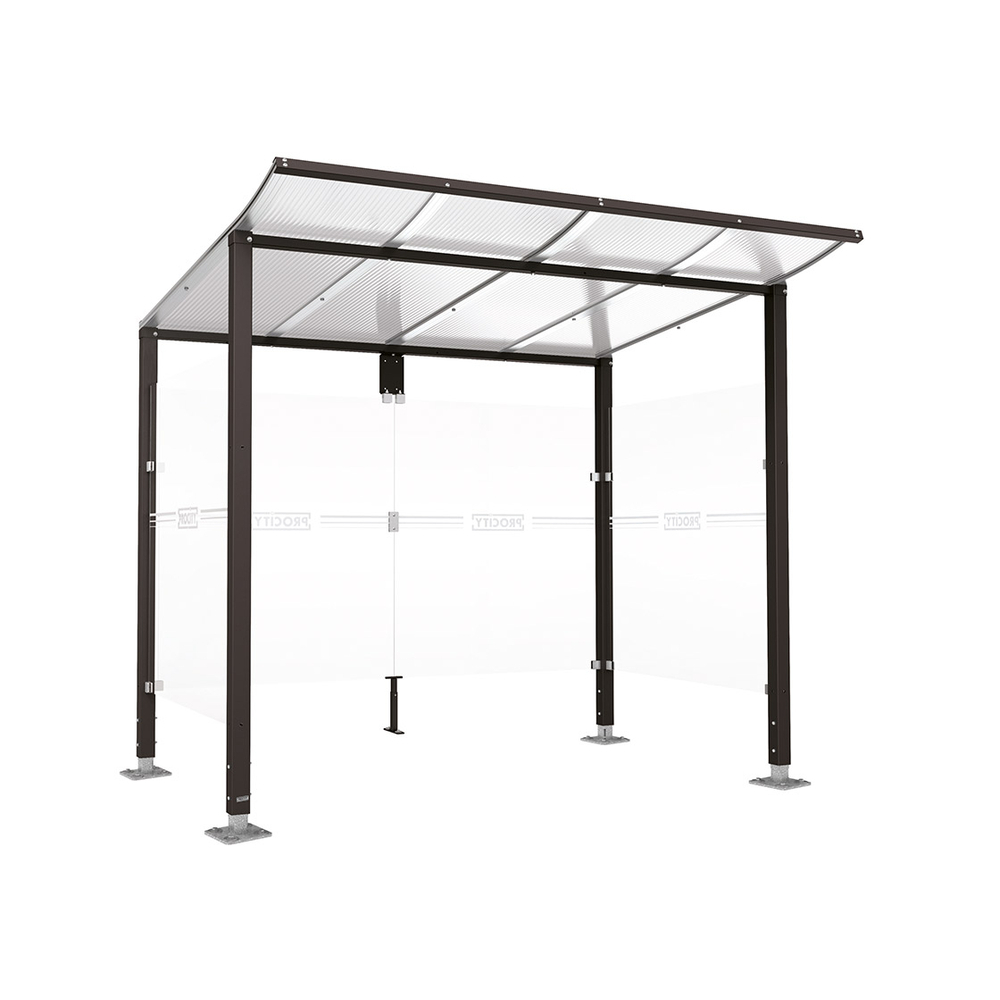 Station bus Modulo RAL9005 - 2500 mm - Deux bardages latéraux - Sur platines - PROCITY - 599670.9005