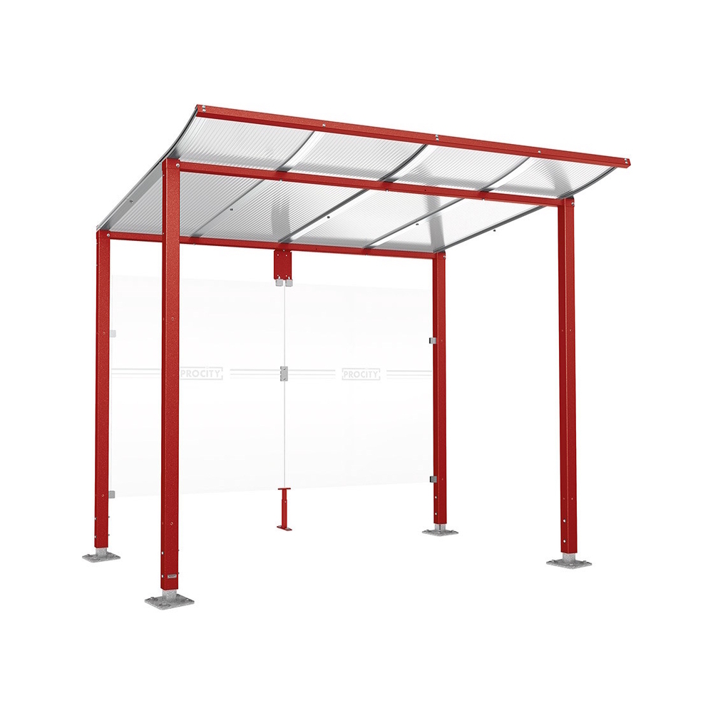 Station bus Modulo RAL3004 - 2500 mm - Sans bardage latéral - Sur platines - PROCITY - 599674.3004