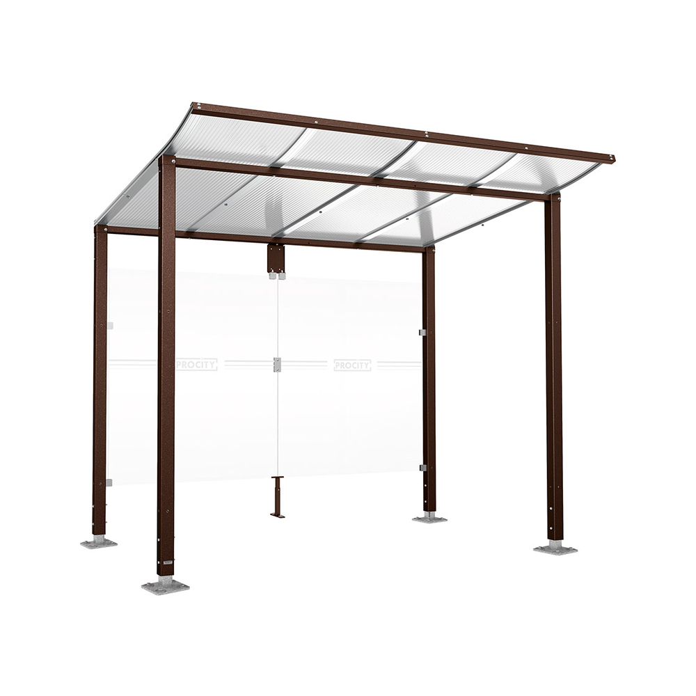Station bus Modulo RAL8017 - 2500 mm - Sans bardage latéral - Sur platines - PROCITY - 599674.8017