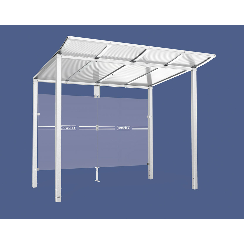 Station bus Modulo RAL9010 - 2500 mm - Sans bardage latéral - Sur platines - PROCITY - 599674.9010