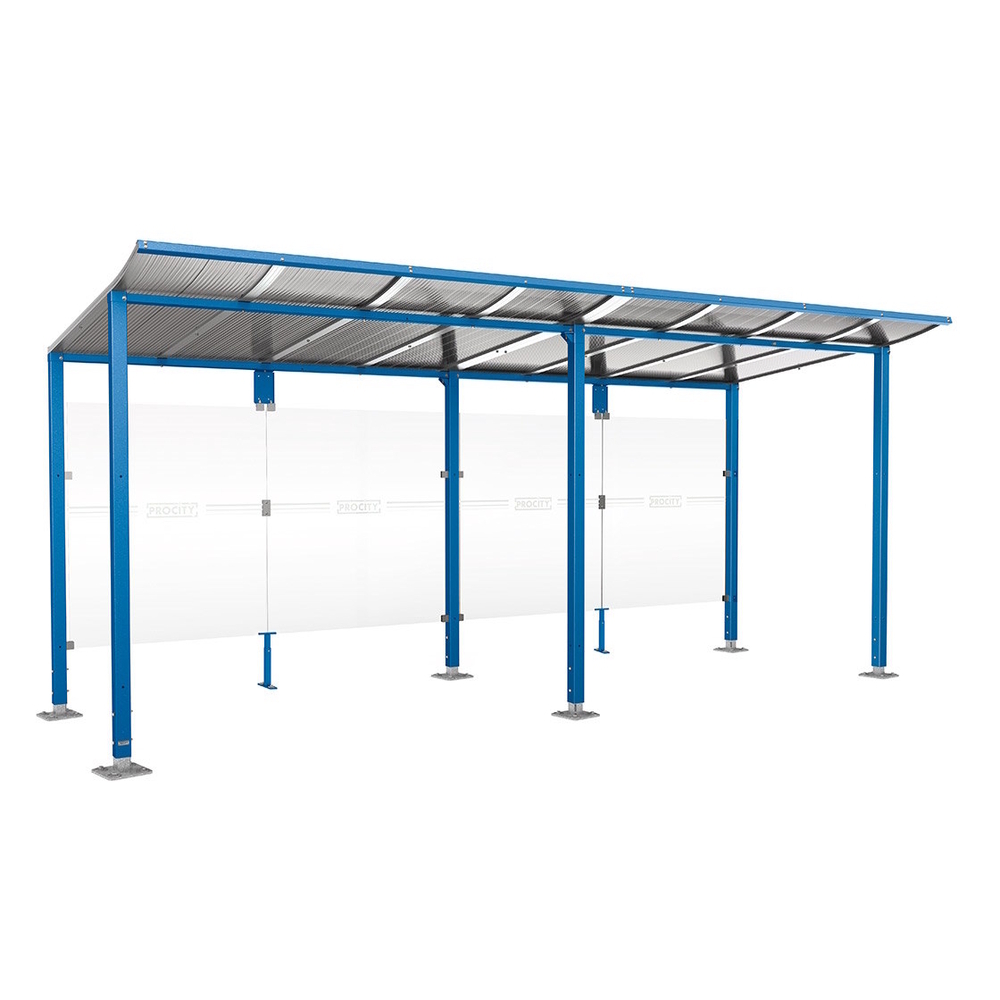 Station bus Modulo RAL5010 - 5000 mm - Sans bardage latéral - Sur platines - PROCITY - 599675.5010