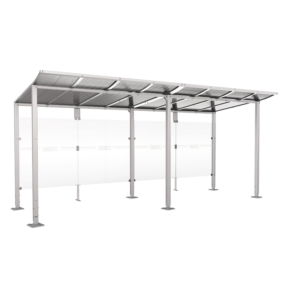 Station bus Modulo RAL7044 - 5000 mm - Sans bardage latéral - Sur platines - PROCITY - 599675.7044