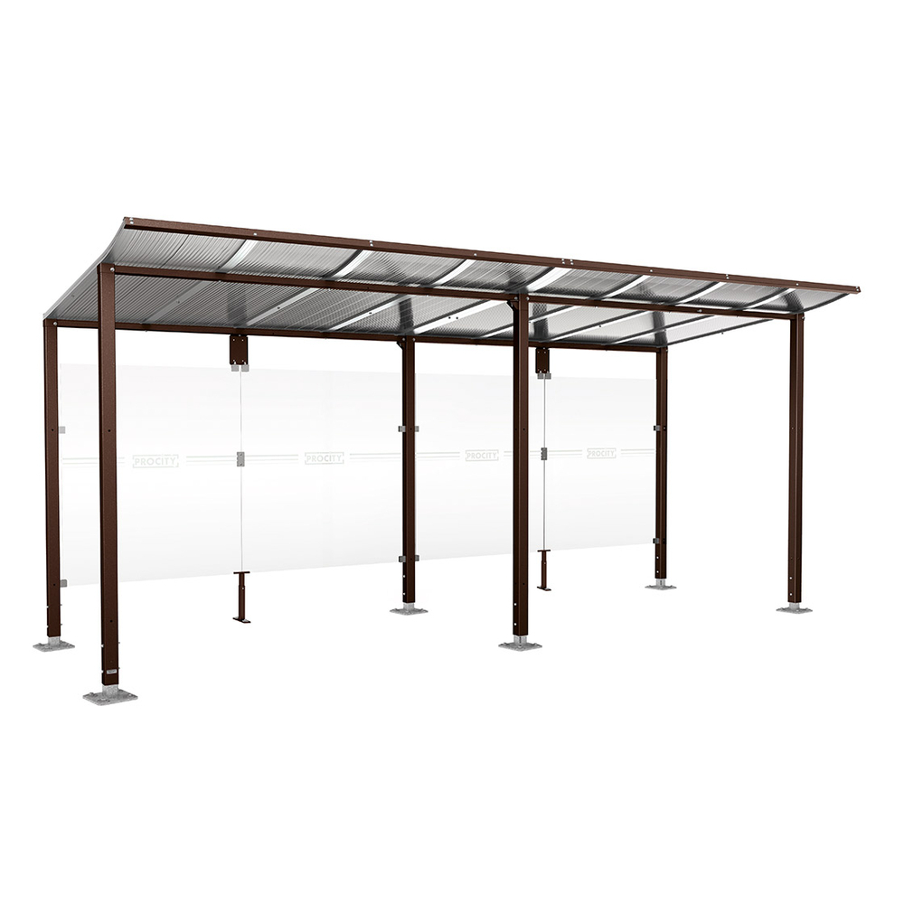 Station bus Modulo RAL8017 - 5000 mm - Sans bardage latéral - Sur platines - PROCITY - 599675.8017