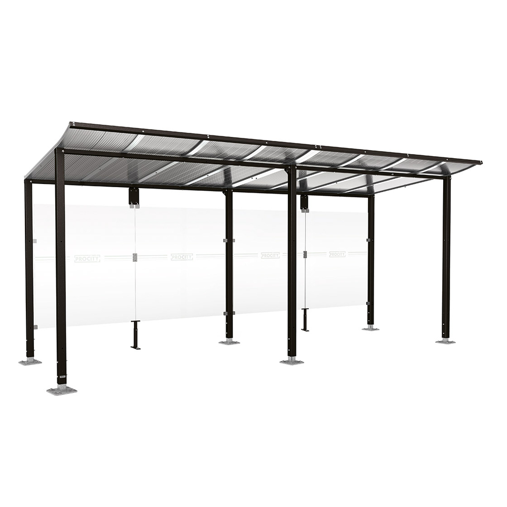 Station bus Modulo RAL9005 - 5000 mm - Sans bardage latéral - Sur platines - PROCITY - 599675.9005