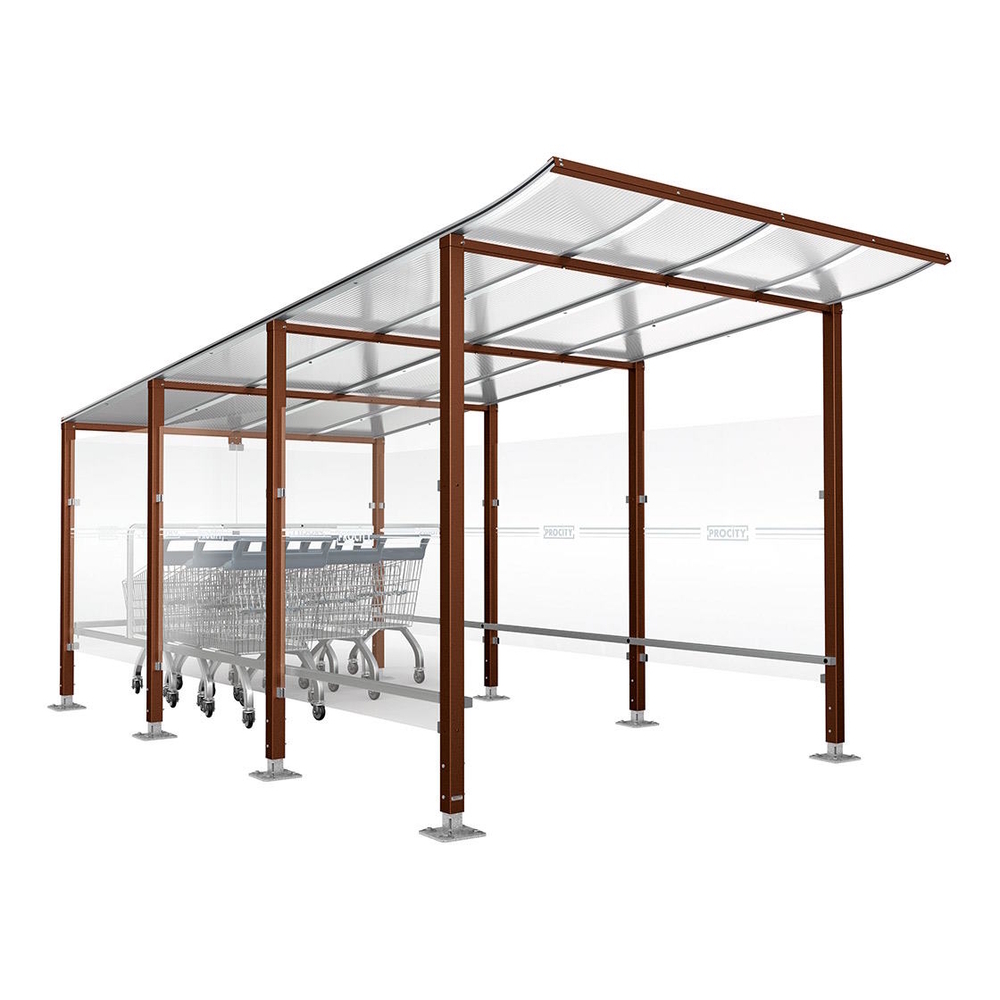 Abri chariots Modulo Aspect Corten - Sur platines - PROCITY - 599777.S025