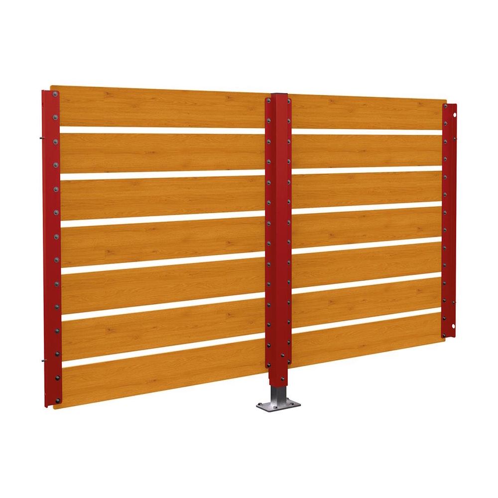 Bardage de retour avant 2500mm pour abri conteneurs Modulo RAL3004 - Stratifié chêne clair - Sur platines - PROCITY - 599788.3004.CHEC