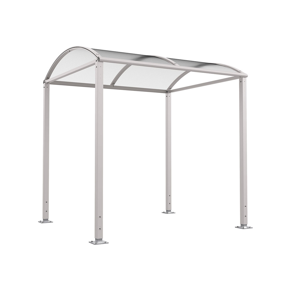 Passage couvert Voûte M sans bardages en polycarbonate RAL7044 - Module initial - Sans éclairage LED - PROCITY - 599802.7044