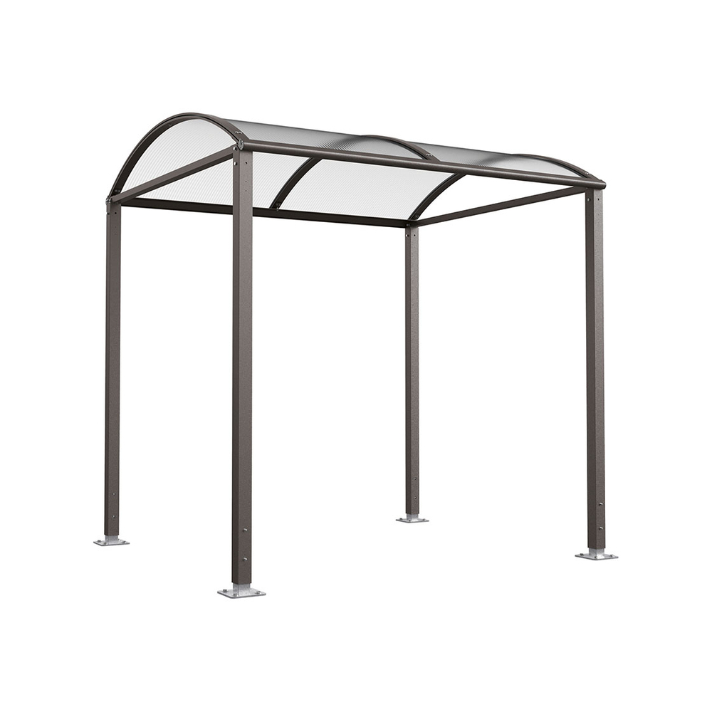 Passage couvert Voûte M sans bardages en polycarbonate Gris PROCITY - 599802.GPRO