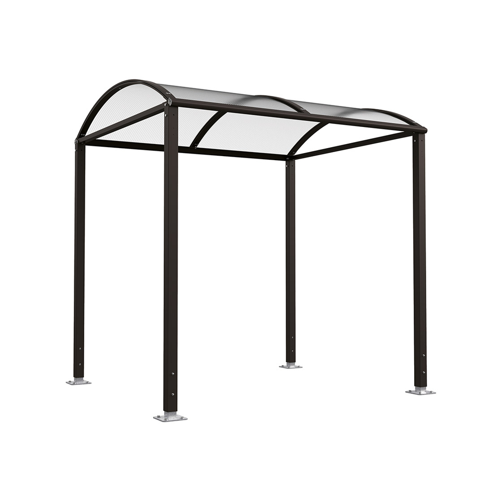 Passage couvert Voûte M sans bardages en verre RAL9005 - Module initial - PROCITY - 599804.9005
