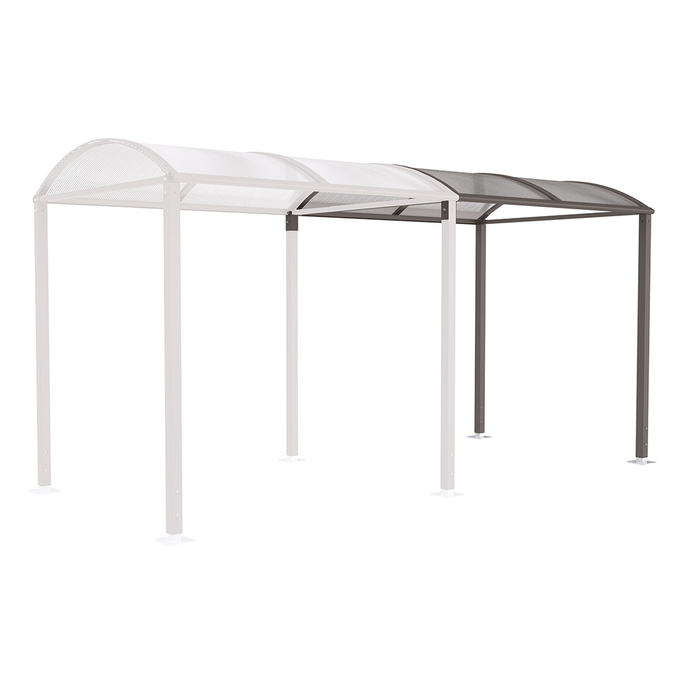 Passage couvert Voûte M sans bardages en verre Gris PROCITY - 599805.GPRO