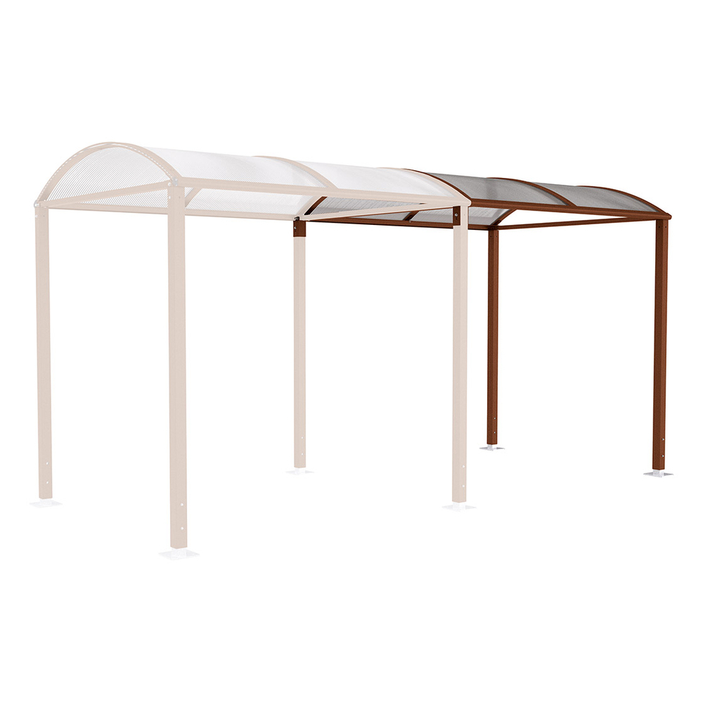 Passage couvert Voûte M sans bardages en verre Aspect Corten - PROCITY - 599805.S025