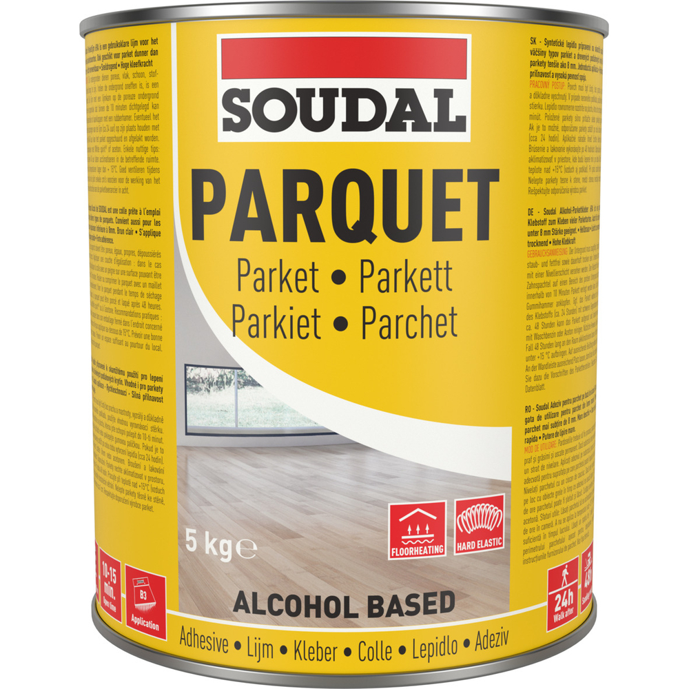 2 pots 5 kg colle parquet alcool 69a - SOUDAL - 100066